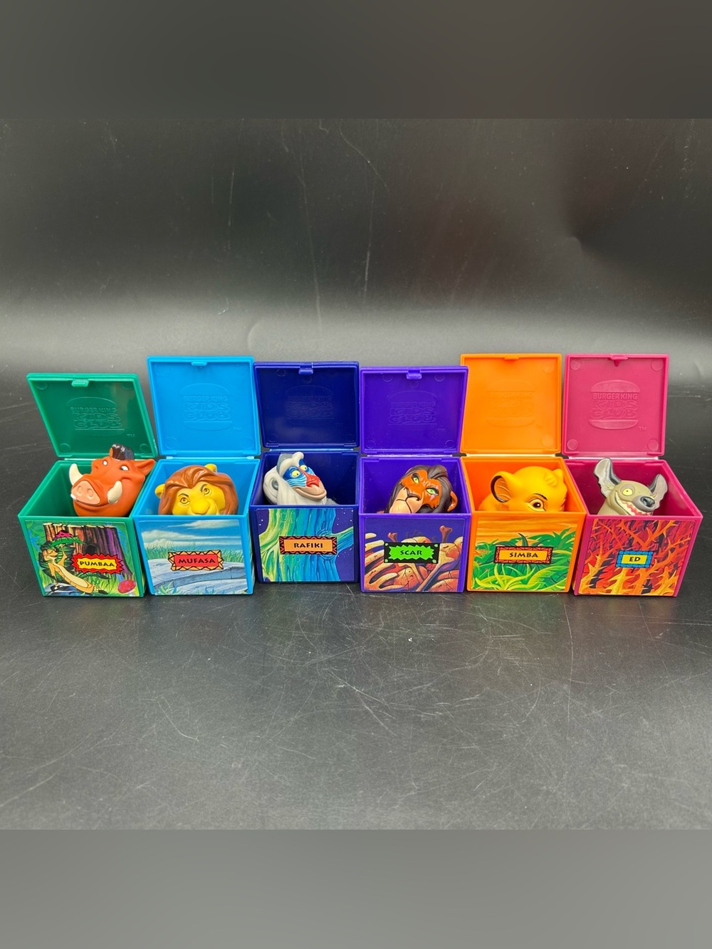 Vintage 1995 Burger King Disney Lion King Finger Puppets Complete Set of 6